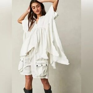 Free People Sugar Rush Babydoll Top in White